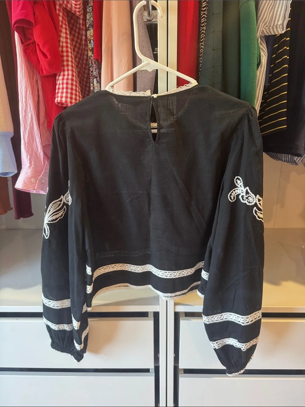 ZW Zara Collection Embroidered Blouse
